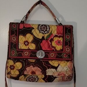 Vera Bradley Yellow and Pink Floral Shoulder Bag